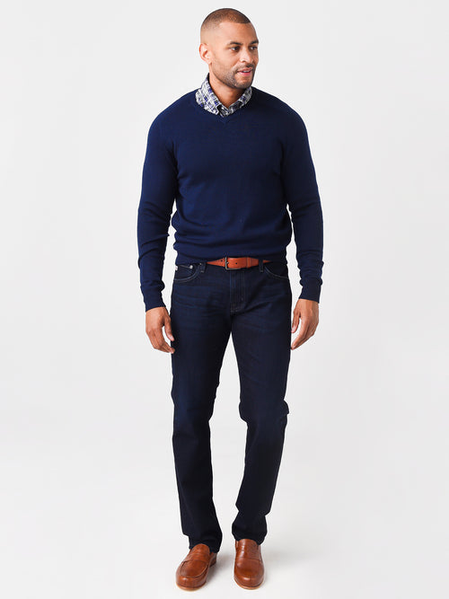 Peter Millar Men's Crown Crafted Interlock V-Neck Sweater