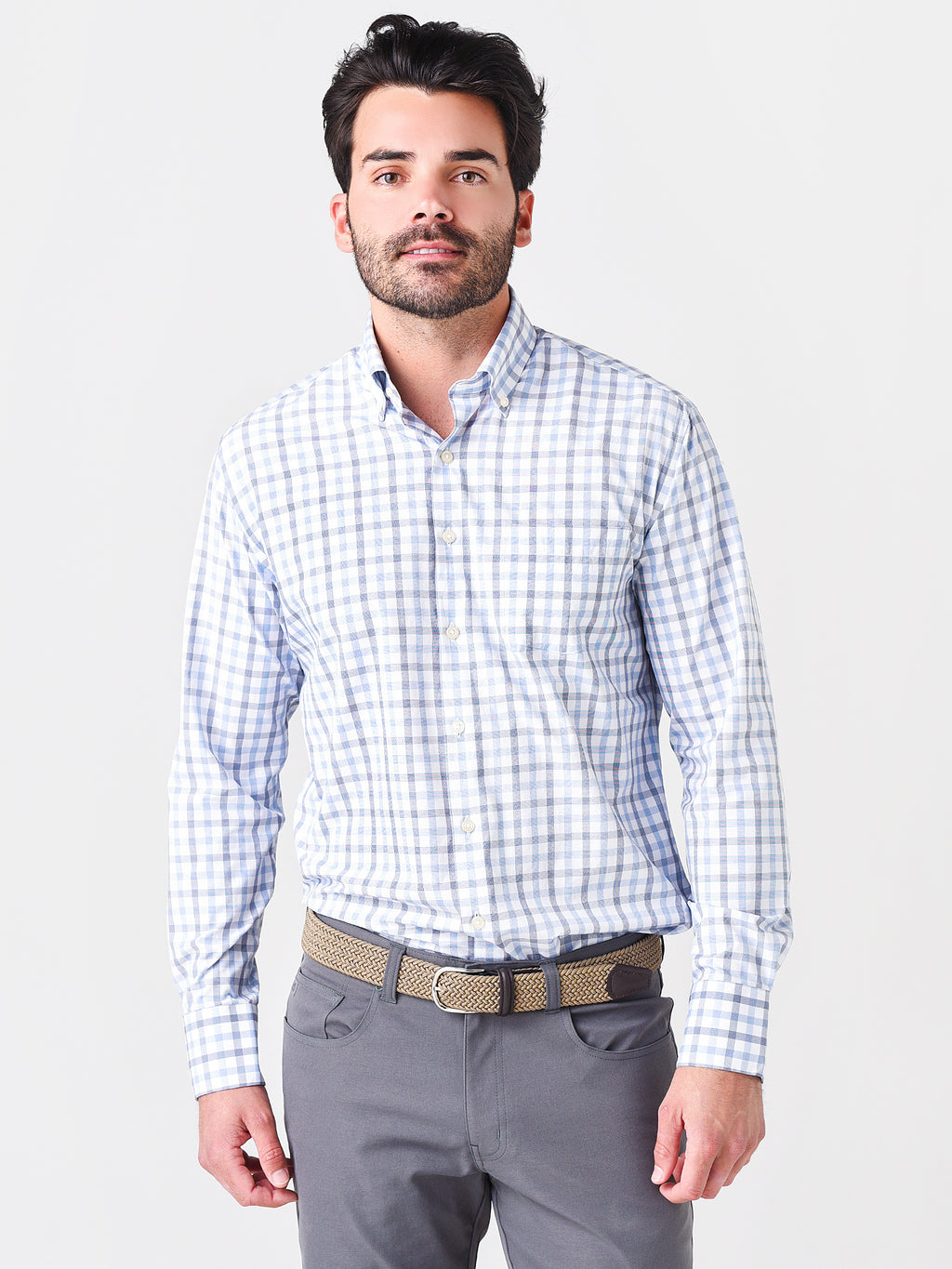Peter Millar Crown Sport Men's Performance Poplin Barrie Sport - Saint Bernard