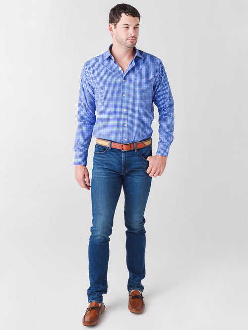 Peter Millar Crown Sport Men's Georgetown Performance Poplin Sport Shirt