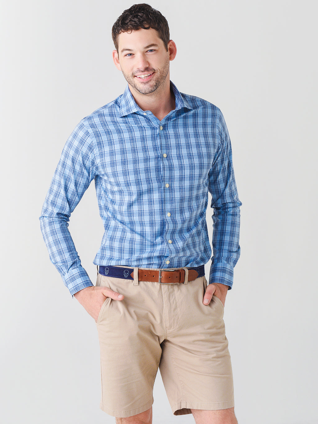 Peter Millar Crown Men's Dipper Performance Sport Shirt - Saint Bernard