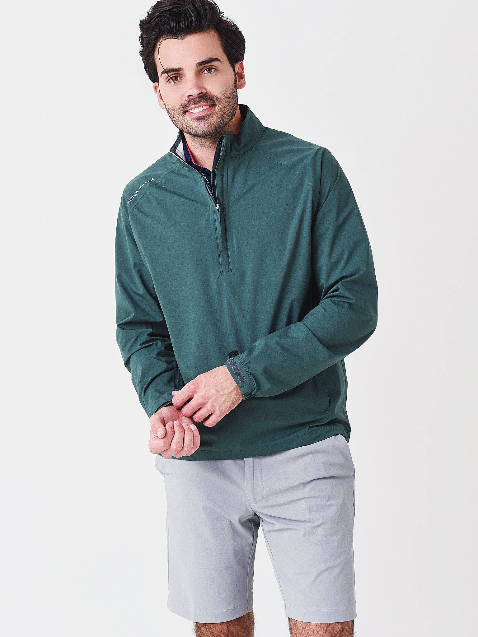 Peter Millar Crown Sport Men's Hyperlight Shield Half-Zip Pullover - Saint Bernard