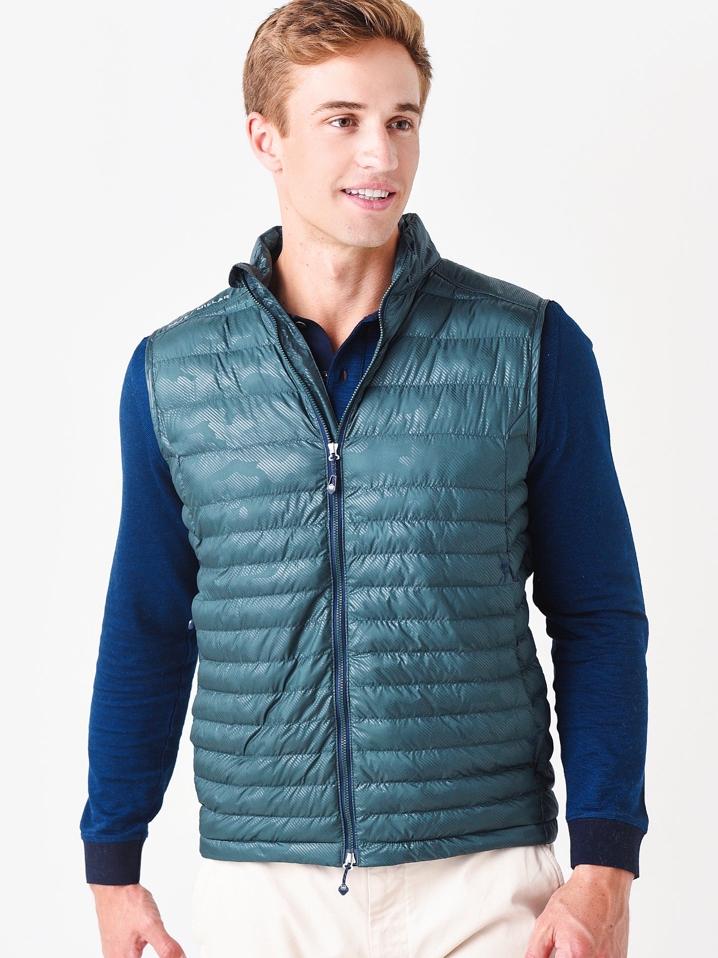 Peter Millar Crown Sport Men's Hyperlight Quilted Vest - Saint Bernard