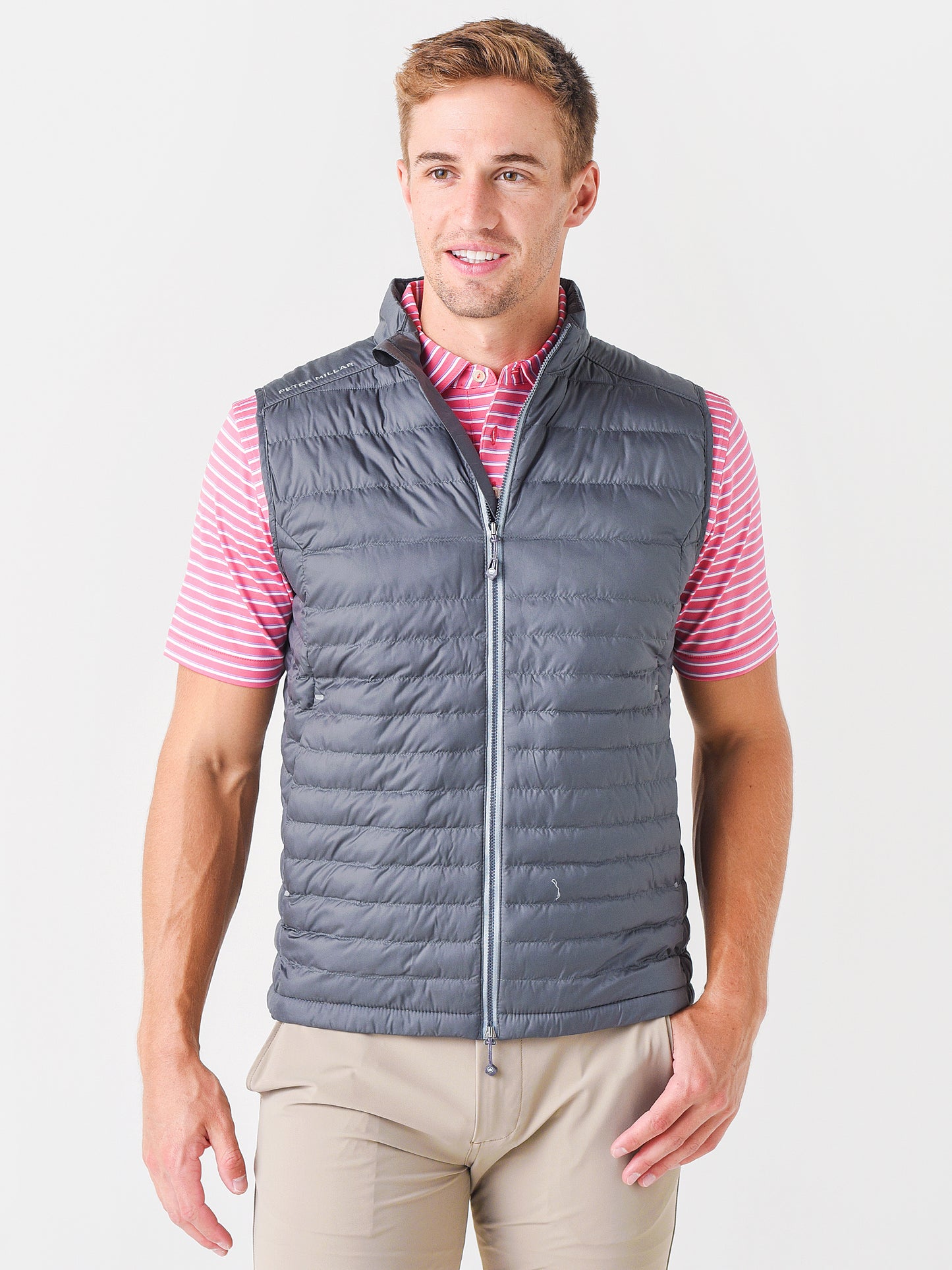 Peter Millar Crown Sport Men's Hyperlight Quilted Vest - Saint Bernard