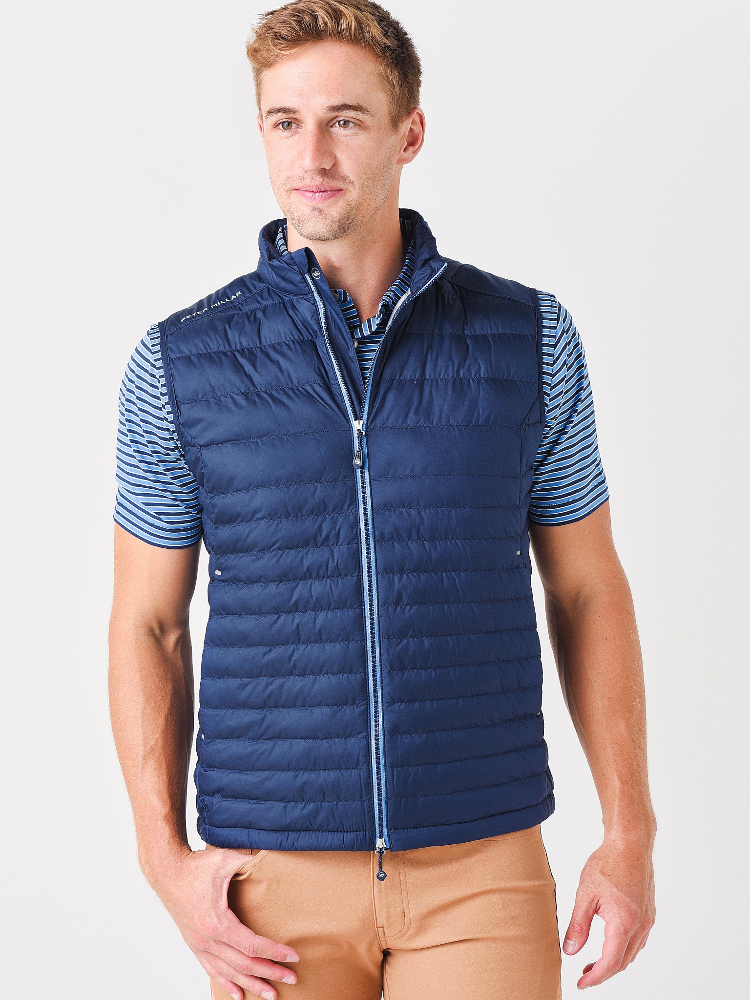Peter Millar Crown Sport Men's Hyperlight Quilted Vest - Saint Bernard