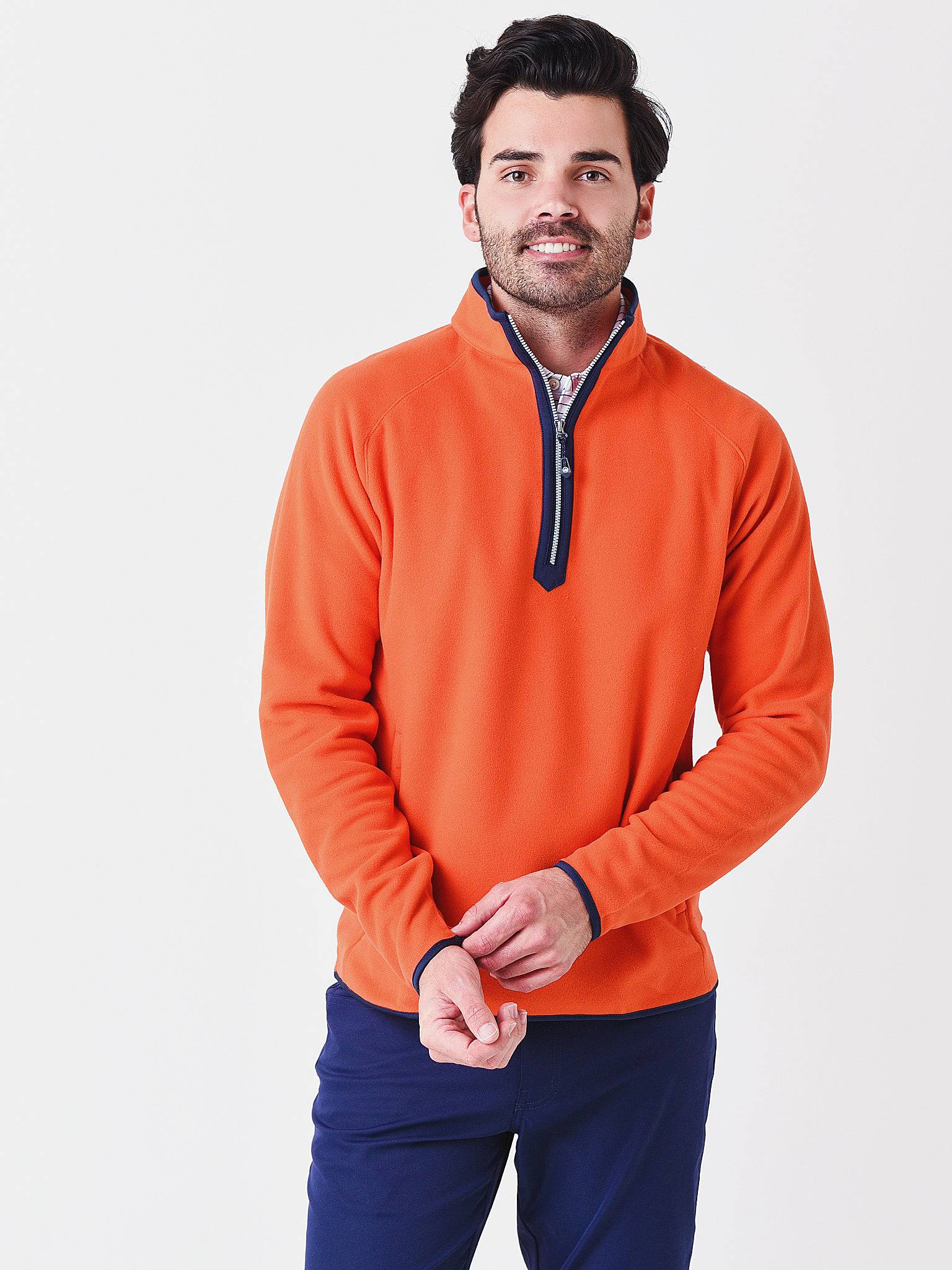 Peter Millar Crown Sport Men's Thermal Flow Micro Fleece Half-Zip - Saint Bernard