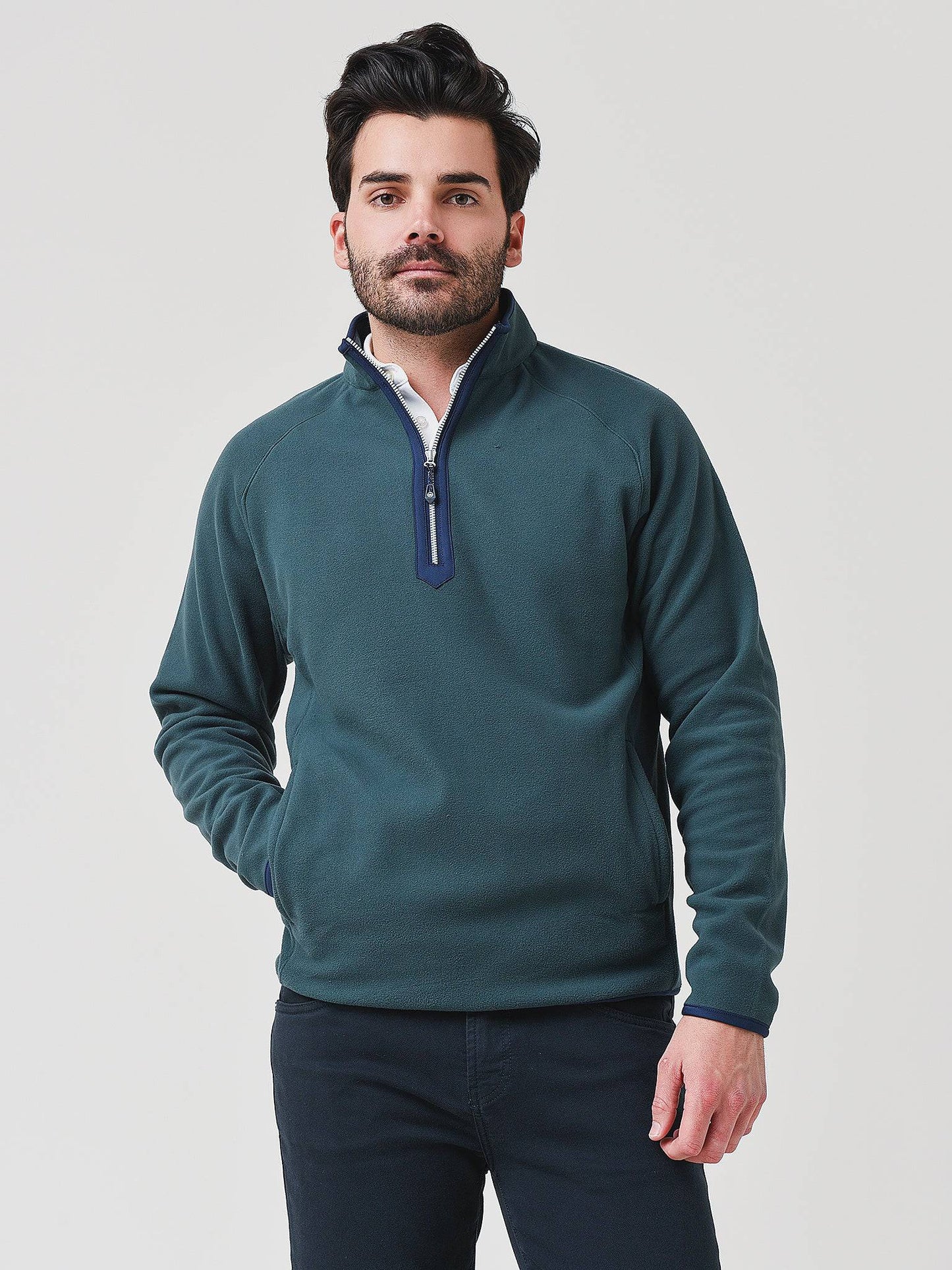 Peter Millar Crown Sport Men's Thermal Flow Micro Fleece Half-Zip - Saint Bernard