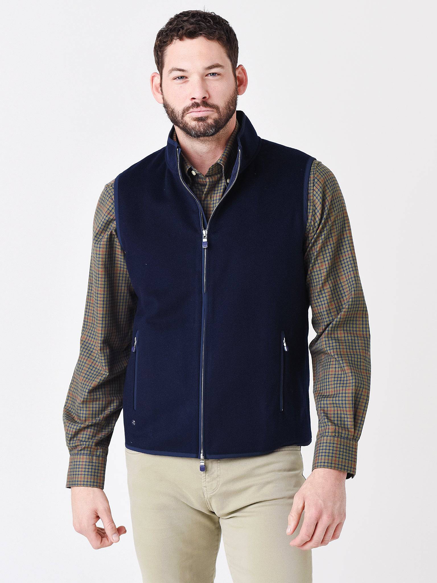 Peter Millar Crown Crafted Men's Stealth Fleece Vest - Saint Bernard