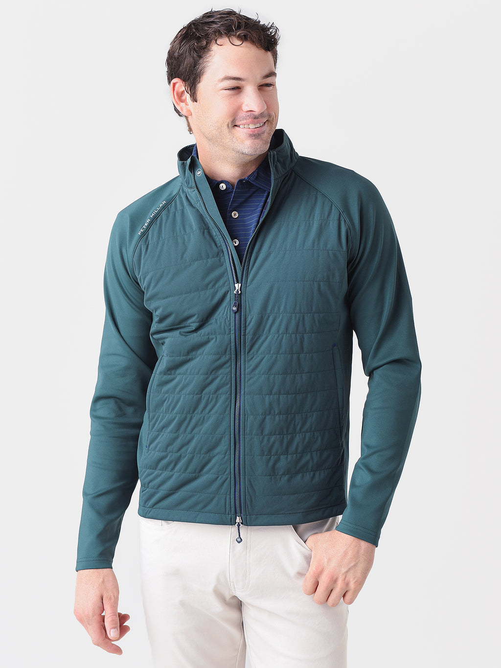 Peter Millar Crown Sport Men's Hyperlight Merge Hybrid Jacket - Saint Bernard