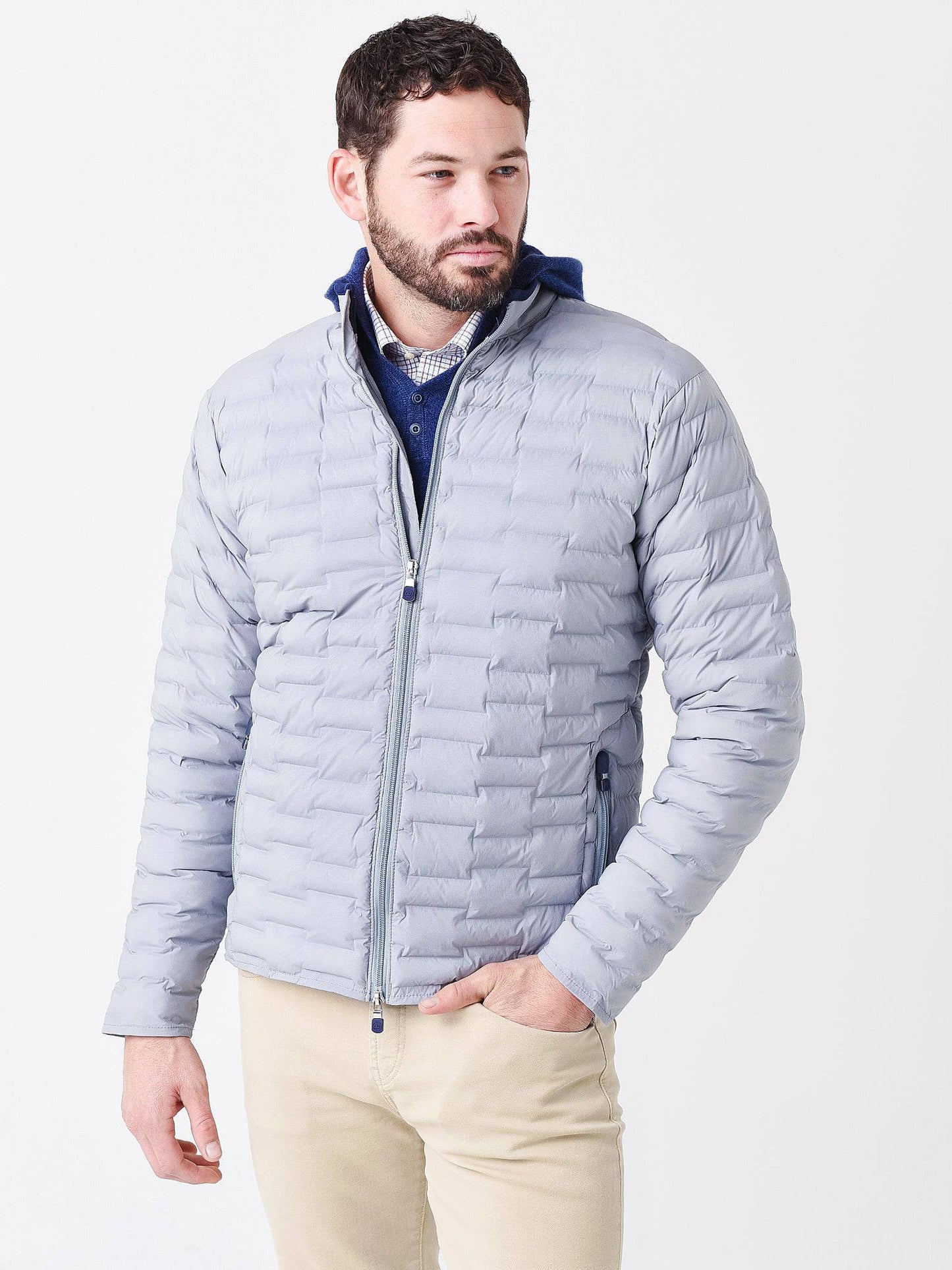 Peter Millar Crown Crafted Men's Blaze Insulated Bomber Jacket - Saint Bernard