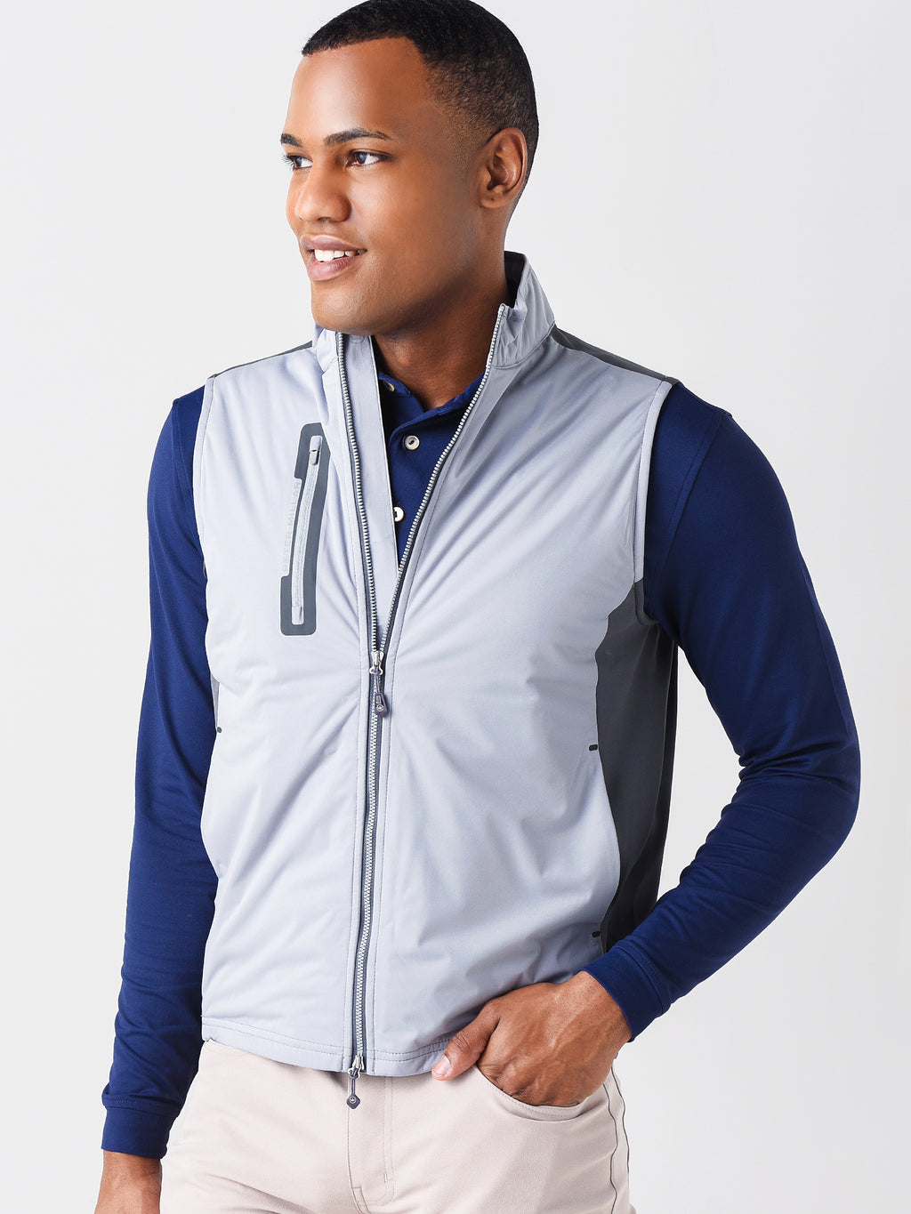 Peter Millar Crown Sport Men's Hyperlight Fuse Hybrid Vest - Saint Bernard