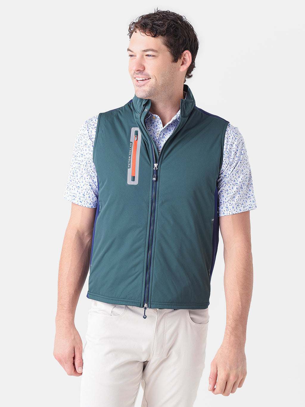 Peter Millar Crown Sport Men's Hyperlight Fuse Hybrid Vest - Saint Bernard