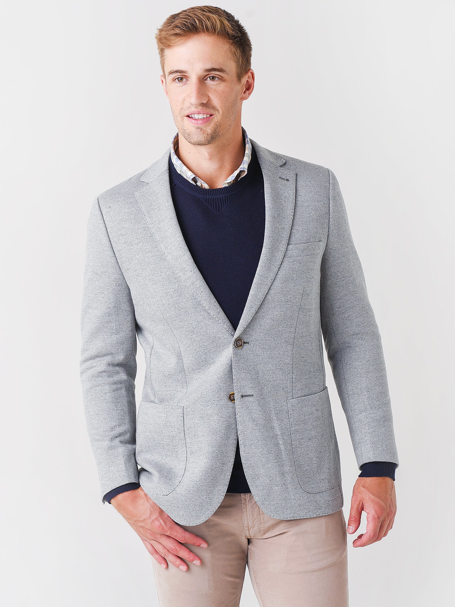 Peter Millar Crown Men's Birdseye Knit Soft Jacket - Saint Bernard