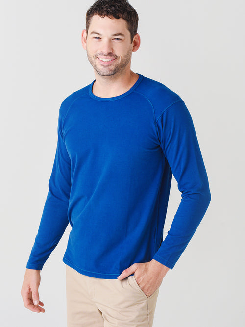 Peter Millar Crown Men's Lava Wash Long-Sleeve T-Shirt
