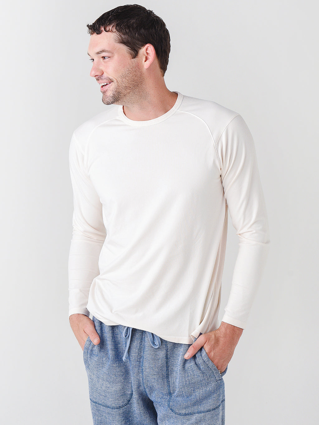 Peter Millar Crown Men's Lava Wash Long-Sleeve T-Shirt - Saint Bernard