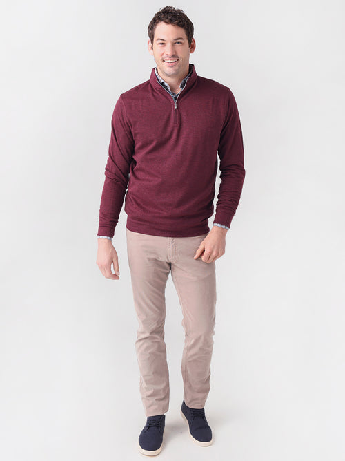 Peter Millar Crown Men's Crown Comfort Interlock Quarter-Zip Sweater