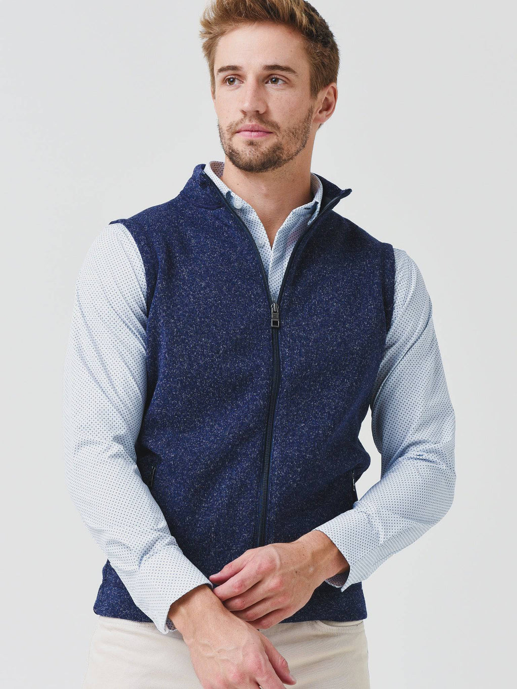 Peter Millar Crown Men's Fleece Sweater Vest - Saint Bernard
