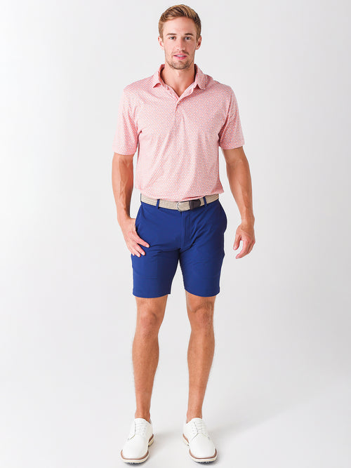 Peter Millar Seaside Men's Sea Urchins Aqua Cotton Polo