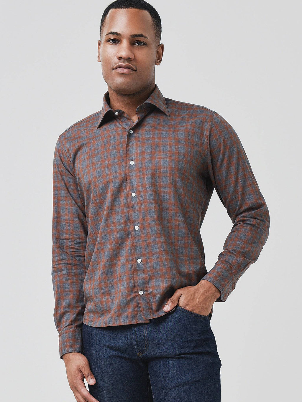 Peter Millar Collection Men's Gates Check Sport Shirt - Saint Bernard