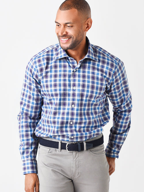 Peter Millar Men's Collection Crest Check Sport Shirt