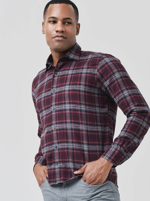 Peter Millar Collection Men's Mountain Run Japanese Flannel Sport Shirt