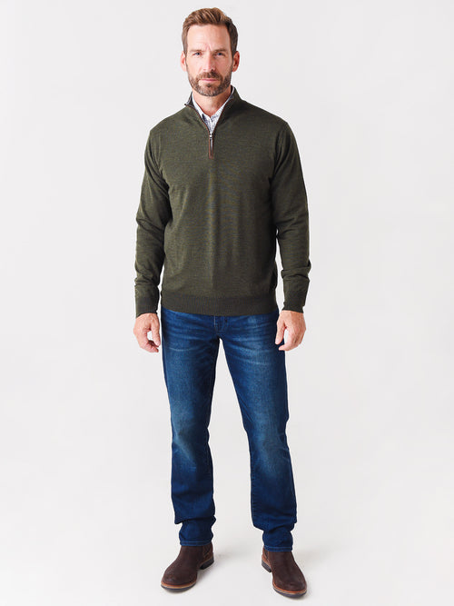 Peter Millar Collection Men's Excursionist Flex Quarter-Zip Sweater