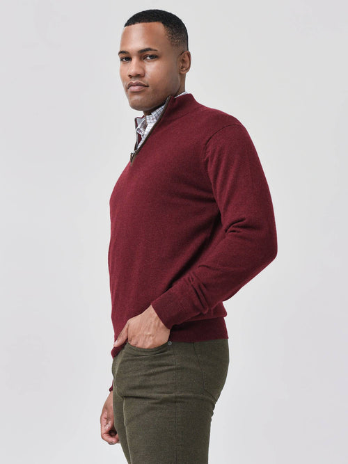 Peter Millar Collection Men's Artisan Crafted Cashmere Flex Quarter-Zip Pullover