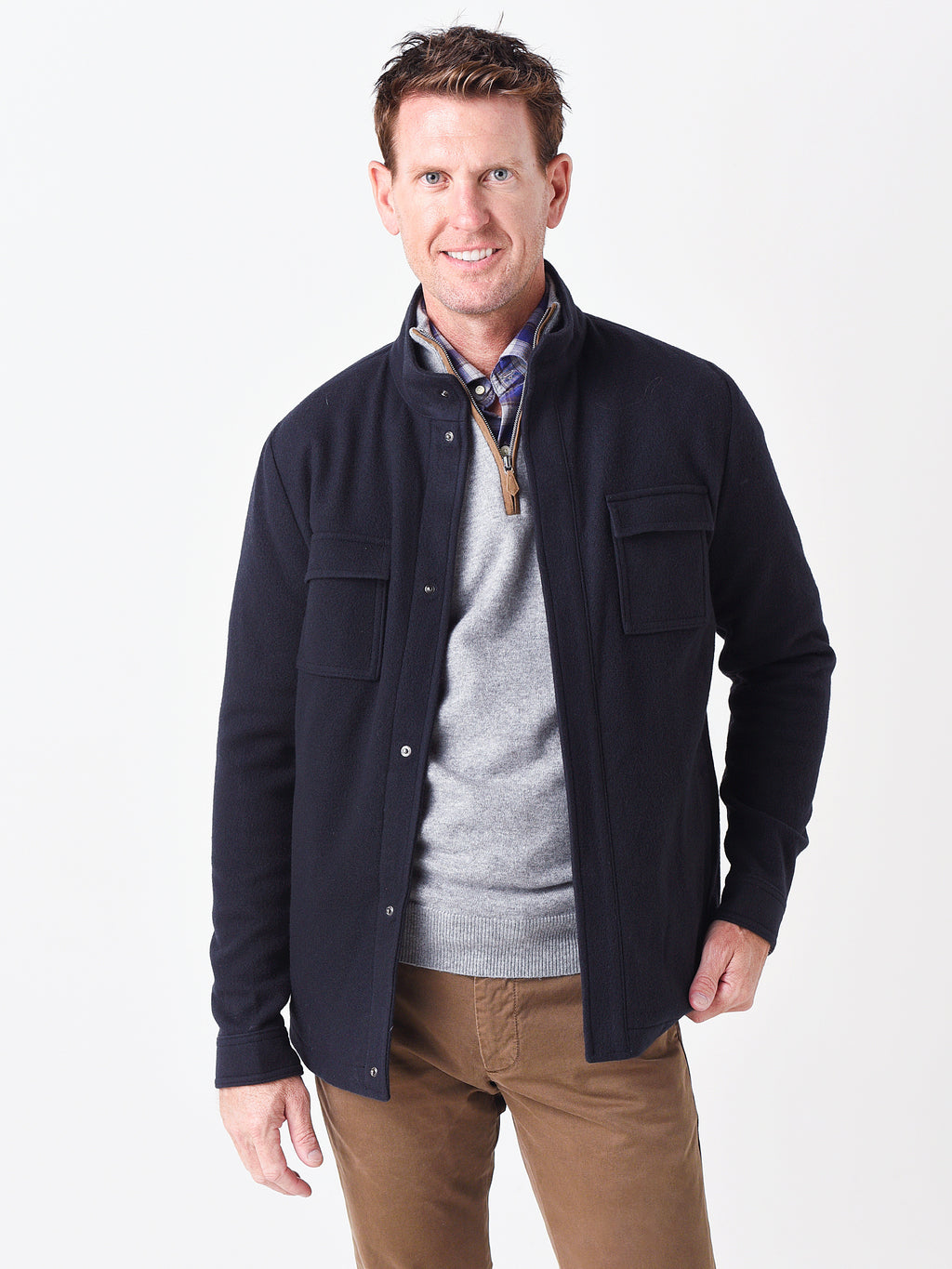 Peter Millar Collection Men's Stable Shirt Jacket - Saint Bernard