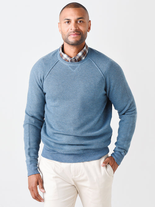 Peter Millar Crown Men's Cotton Merino Honeycomb Crew Sweater