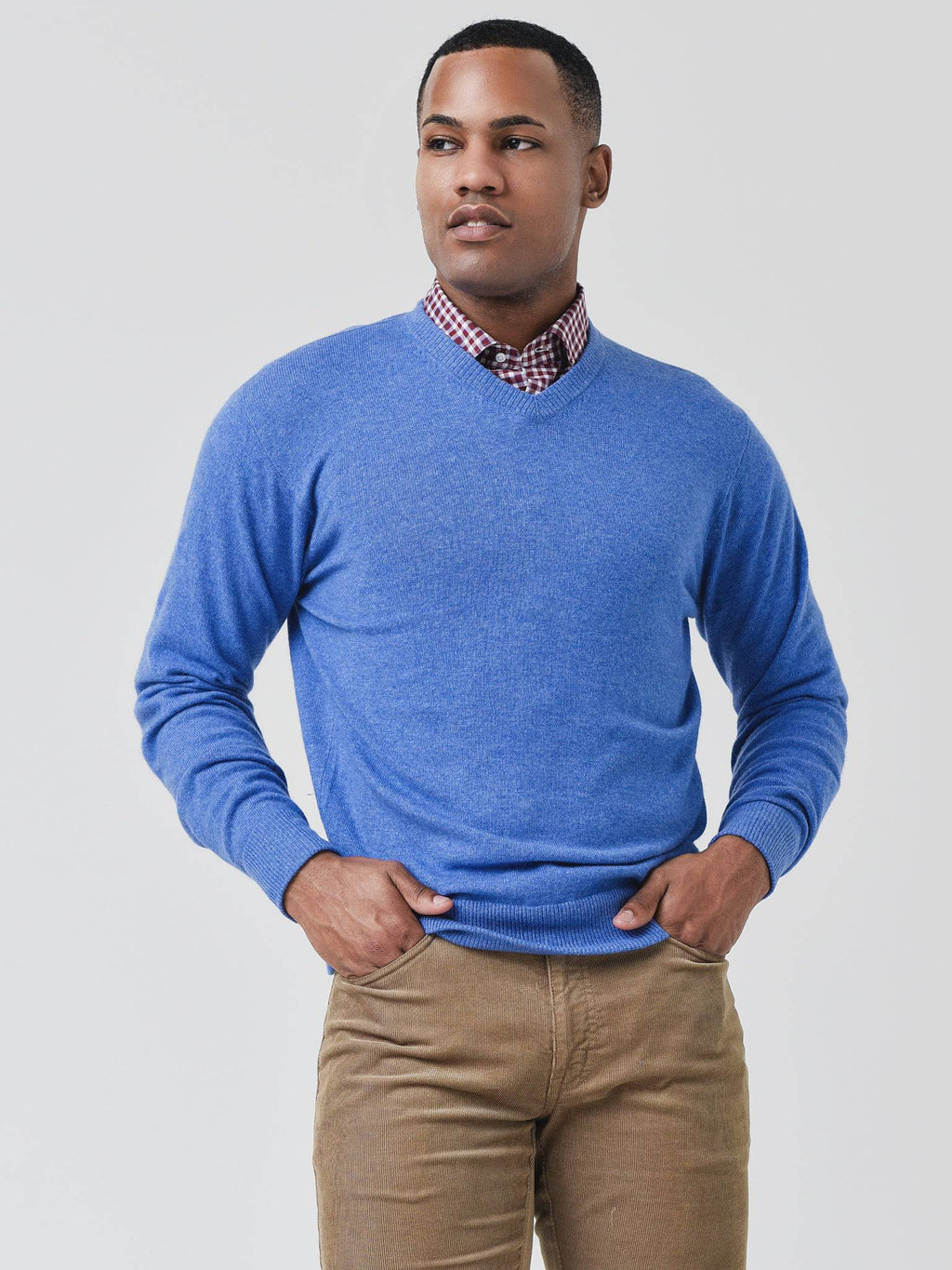 Peter Millar Crown Men's Comfort Cashmere V-Neck Sweater - Saint Bernard