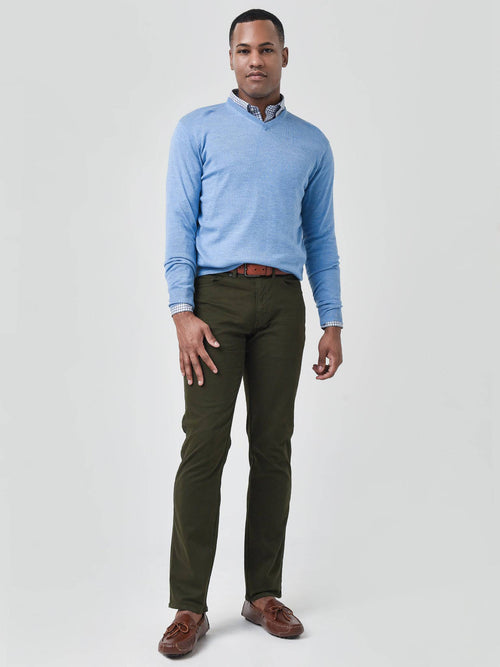 Peter Millar Crown Men's Soft Merino-Silk V-Neck Sweater