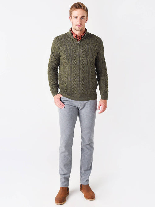 Peter Millar Crown Men's Cable Quarter-Zip