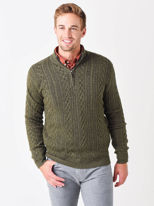Peter Millar Crown Men's Cable Quarter-Zip