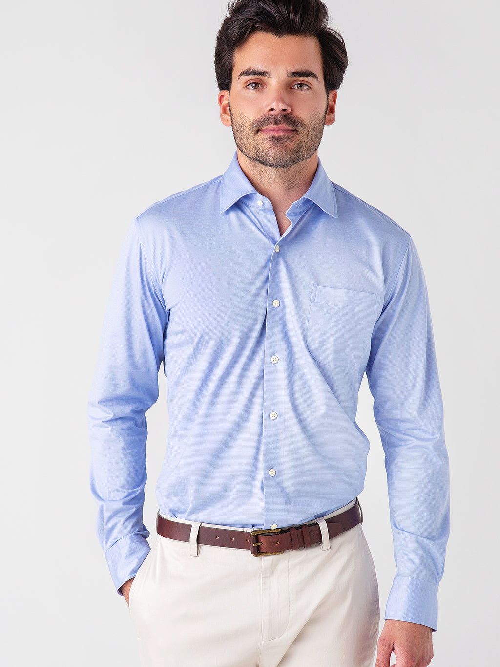 Peter Millar Crown Men's Crown Comfort Merritt Knit Sport Shirt - Saint Bernard