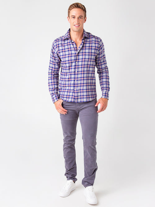 Peter Millar Crown Men's Autumn Soft Albert Cotton Sport Shirt