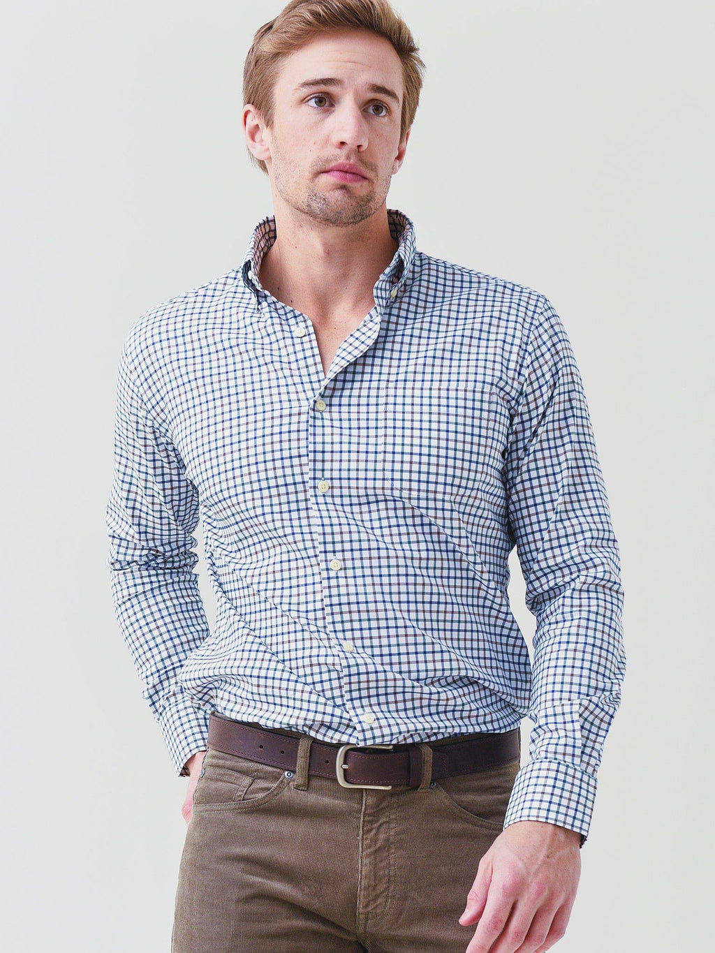 Peter Millar Crown Men's Richmond Cotton-Blend Sport Shirt - Saint Bernard