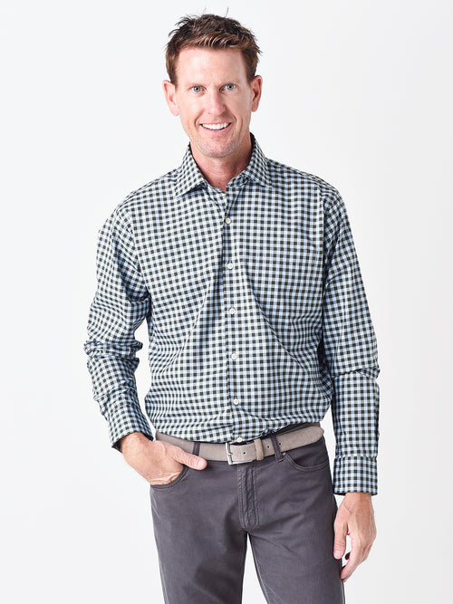 Peter Millar Crown Men's Ease Brooks Cotton Sport Shirt