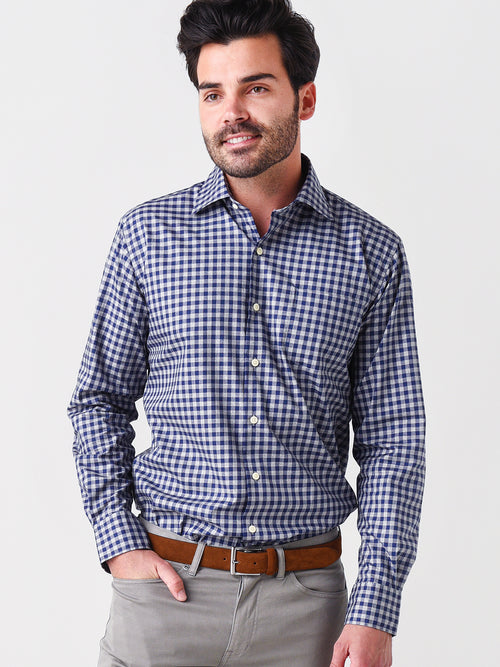 Peter Millar Crown Men's Ease Brooks Cotton Sport Shirt