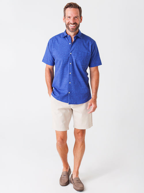 Peter Millar Seaside Bluff Cotton-Blend Sport Shirt