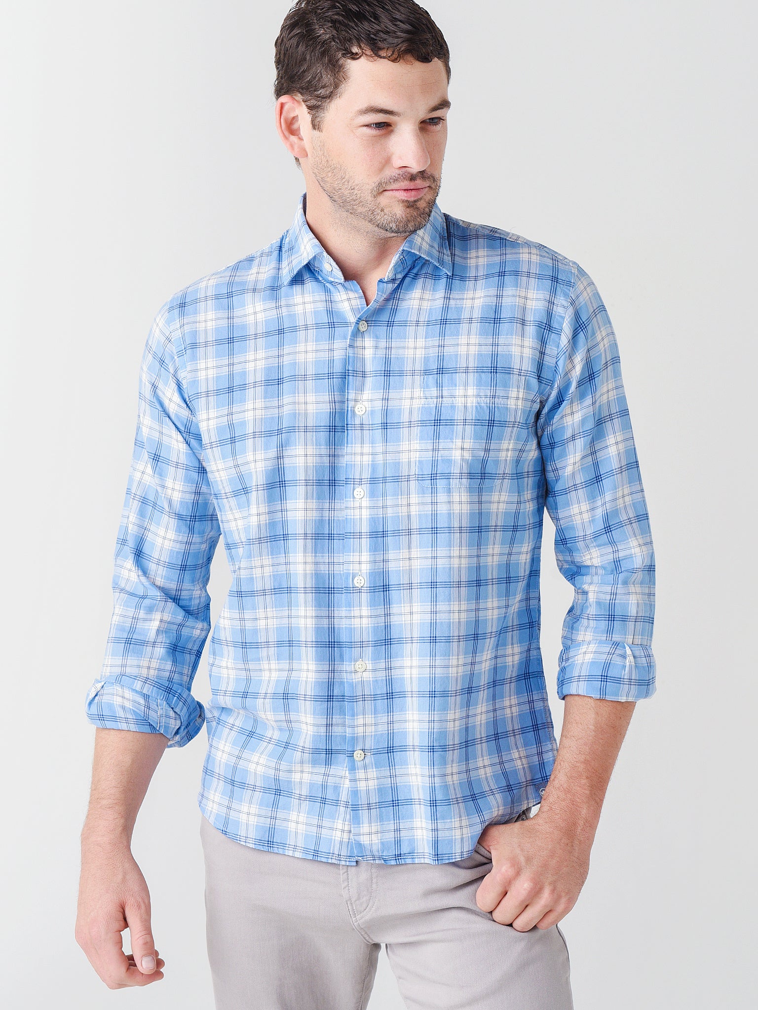 Peter Millar Crown Men's Waterloo Cotton Sport Shirt - Saint Bernard