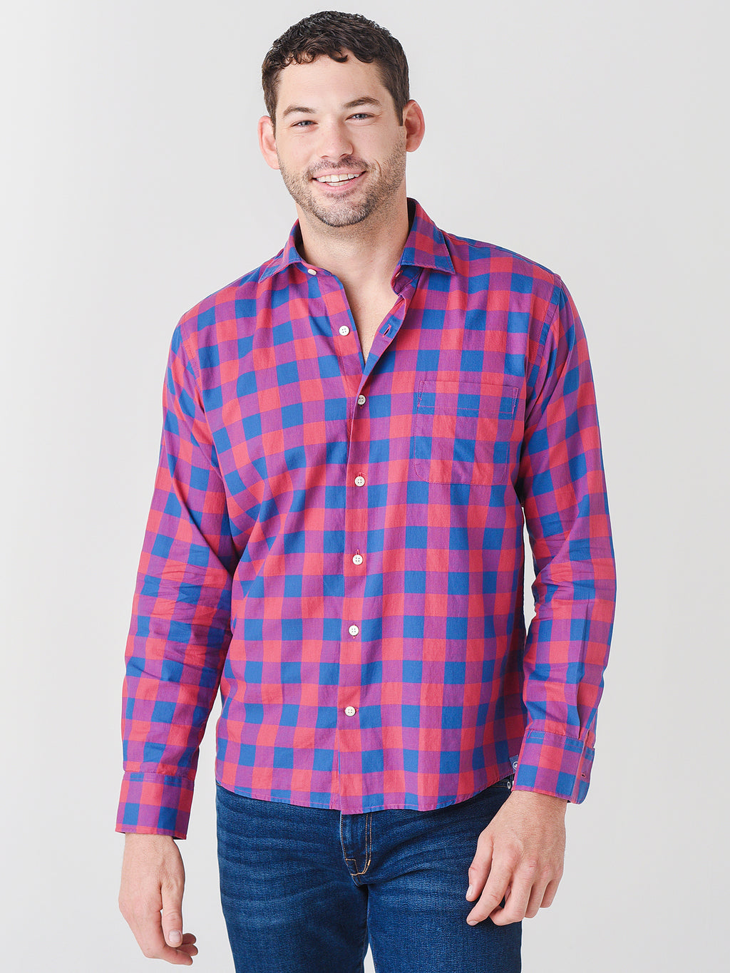Peter Millar Crown Men's Moose Jaw Cotton Sport Shirt - Saint Bernard