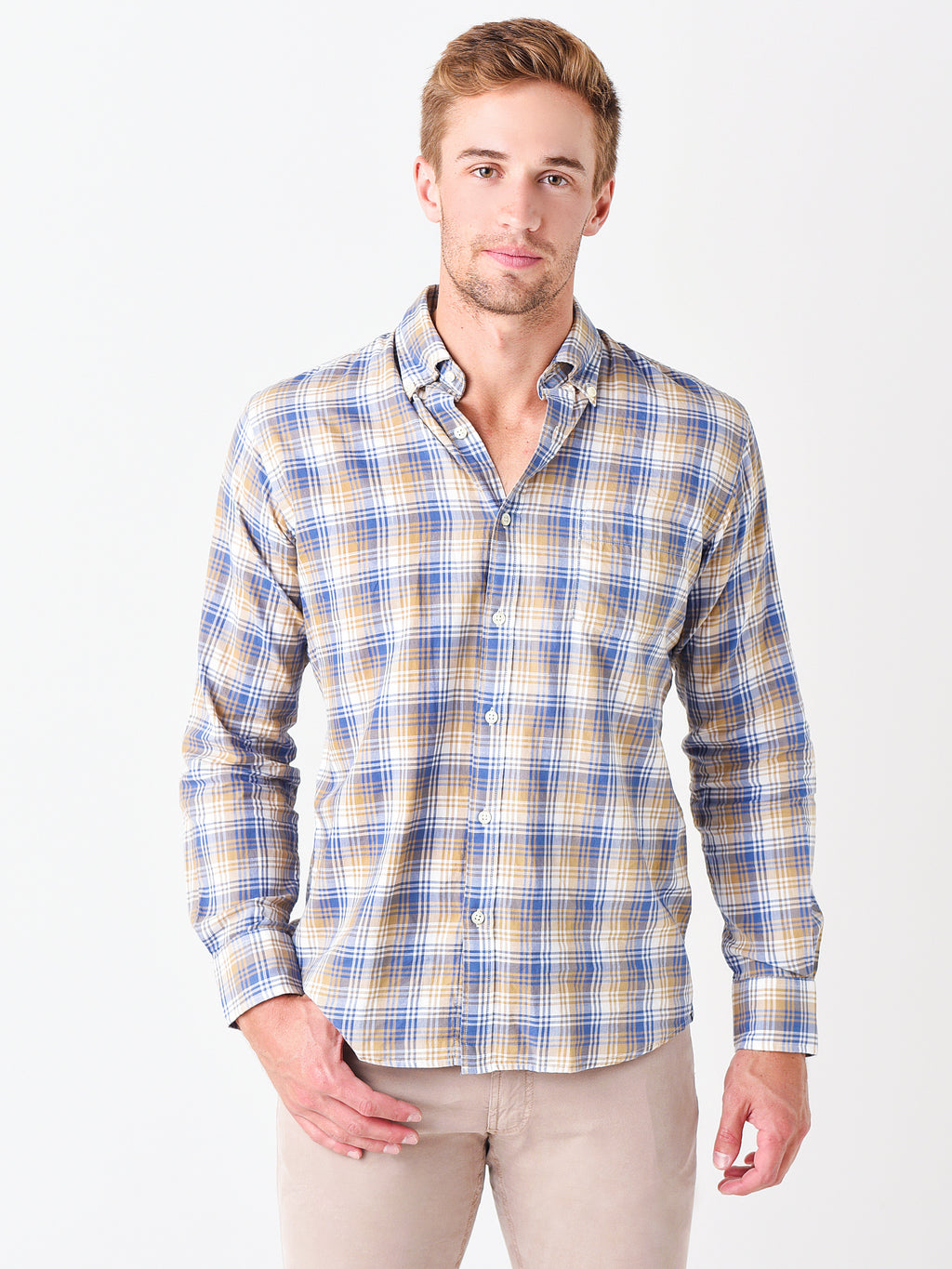 Peter Millar Crown Men's Mount Pearl Cotton Sport Shirt - Saint Bernard