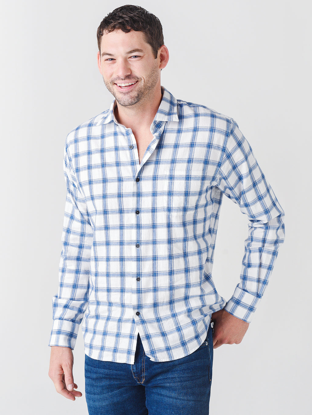 Peter Millar Crown Men's Steinbach Cotton Sport Shirt - Saint Bernard