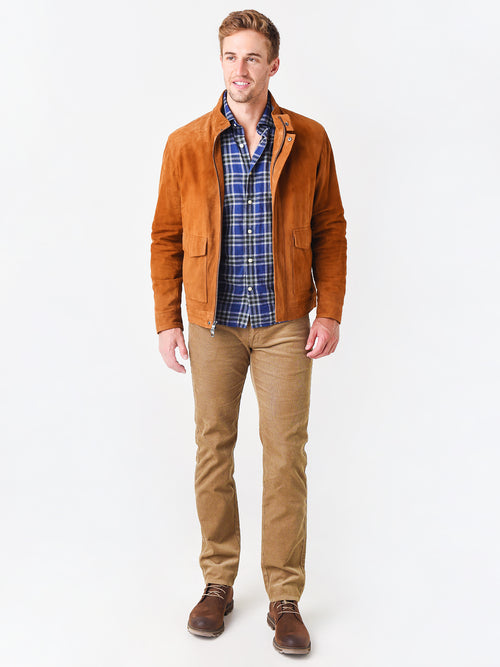 Peter Millar Crown Men's Suede Bomber