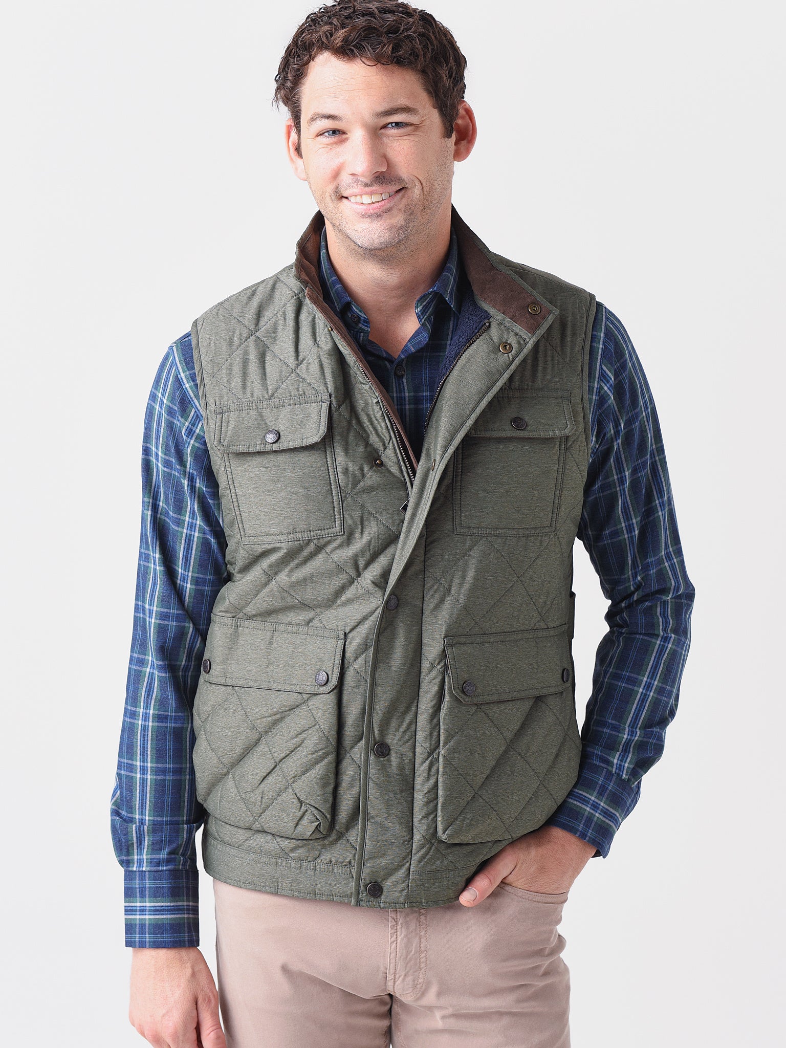 Peter Millar Crown Men's Sussex Quilted Vest - Saint Bernard