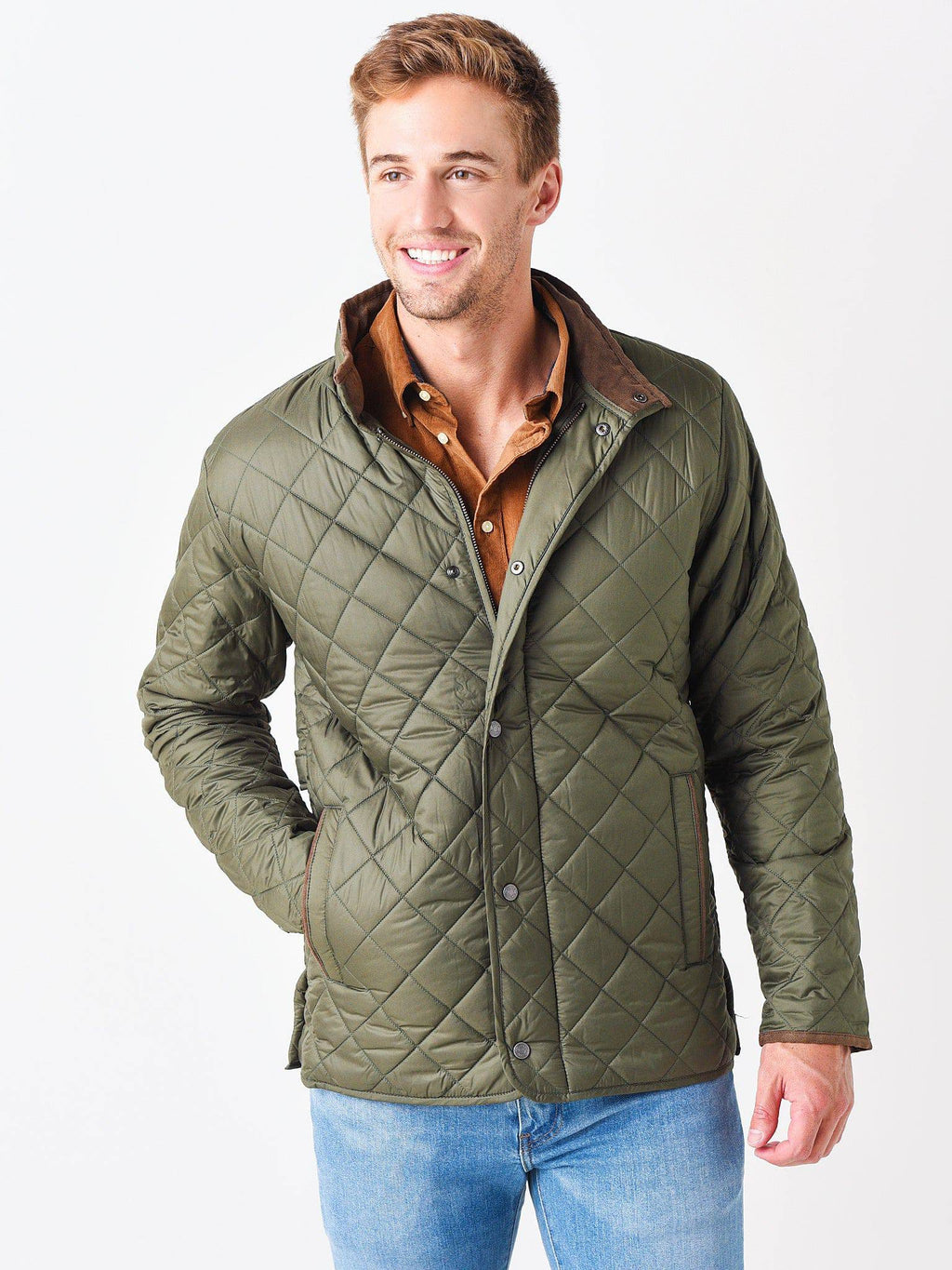 Peter Millar Crown Men's Suffolk Quilted Travel Coat - Saint Bernard