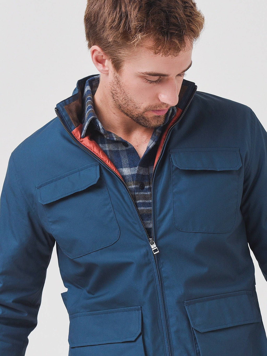 Peter Millar Crown Men's Waxed Cotton Safari Jacket - Saint Bernard