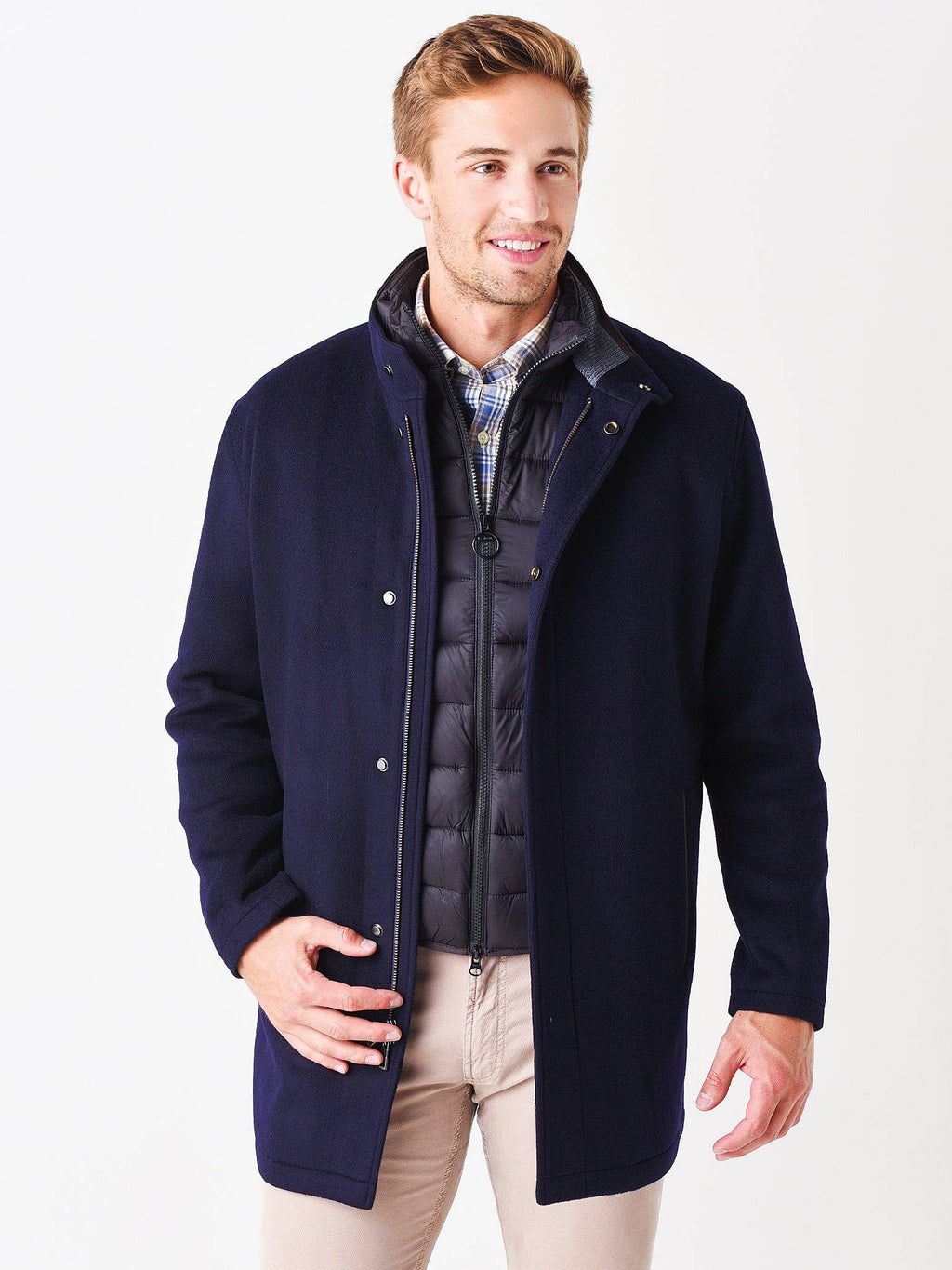 Peter Millar Crown Men's Flex-Fleece City Coat - Saint Bernard