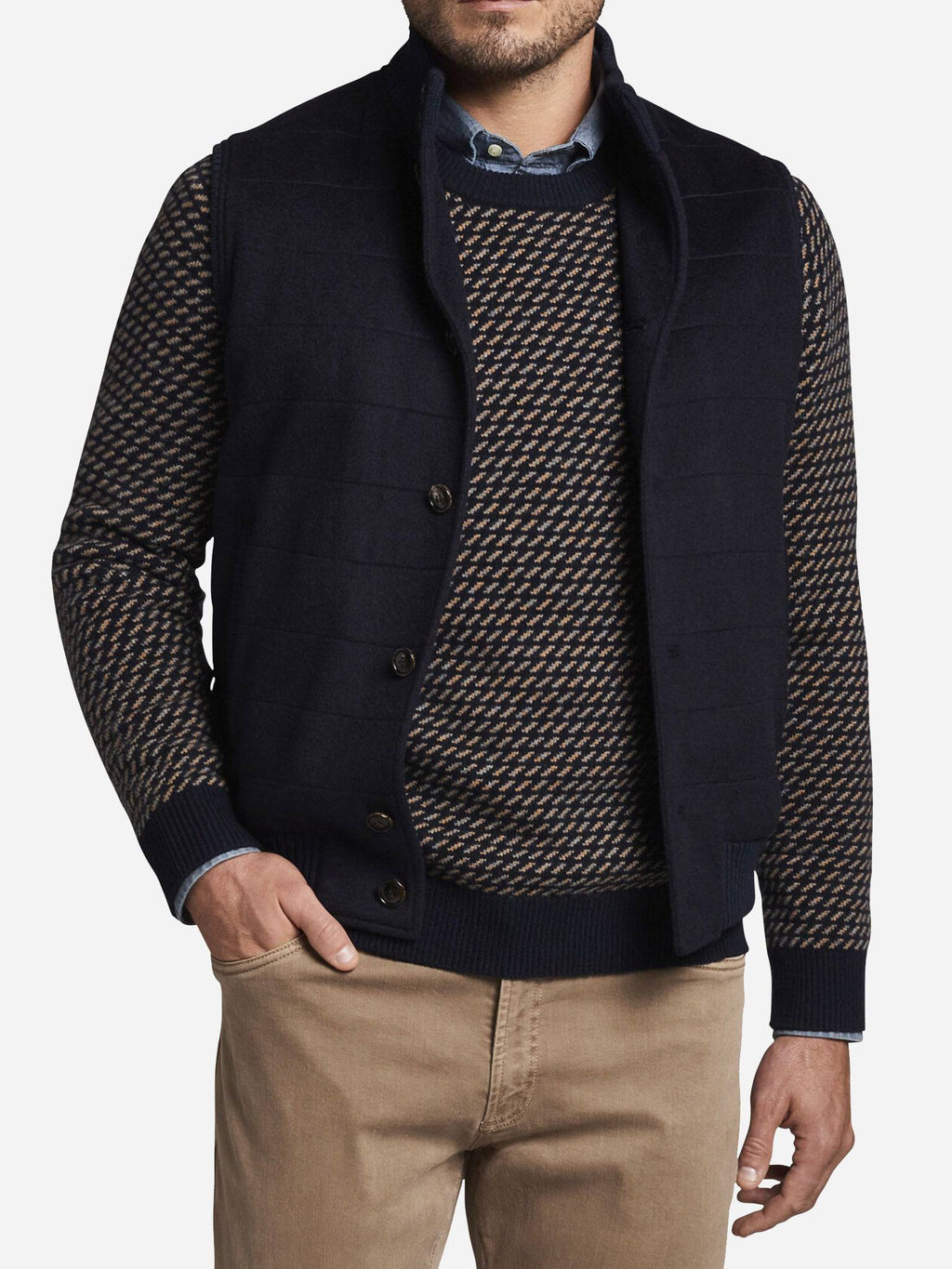 Peter Millar Crown Men's Flex-Fleece Vest - Saint Bernard