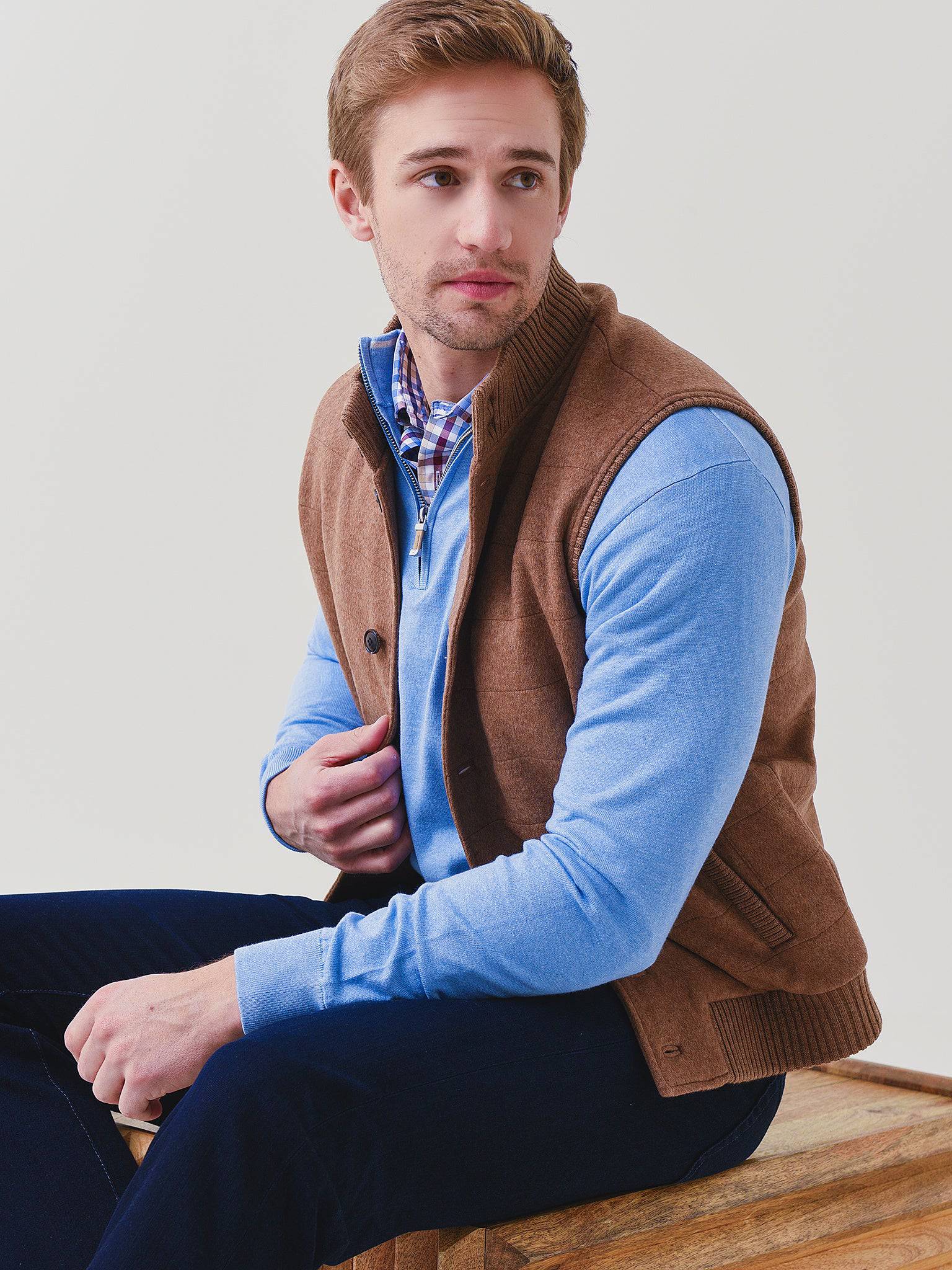 Peter Millar Crown Men's Flex-Fleece Vest - Saint Bernard