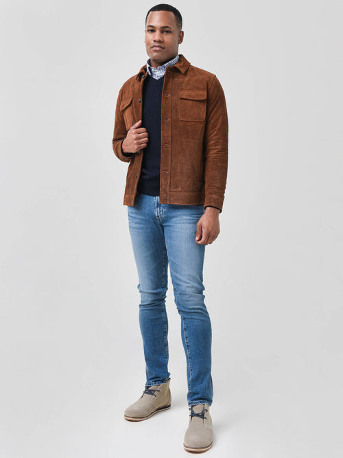 Peter Millar Crown Men's Rough Out Suede Jacket